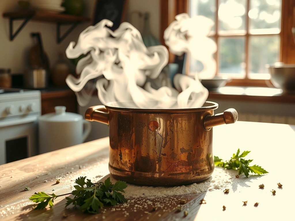 Gammal koppar kittel